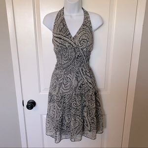 EUC Boho Paisley Smocked Halter Dress